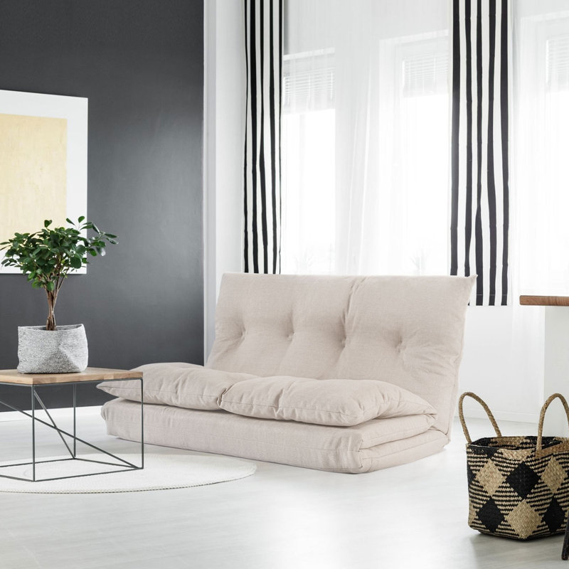 Ebern Designs Adjustable Fabric Folding Chaise Lounge Sofa Chair Floor